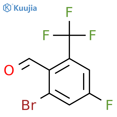 2-Bromo-4-fluoro-6-(trifluoromethyl)benzaldehyde structure