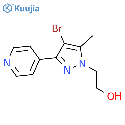 2-(4-Bromo-5-methyl-3-(pyridin-4-yl)-1H-pyrazol-1-yl)ethan-1-ol structure