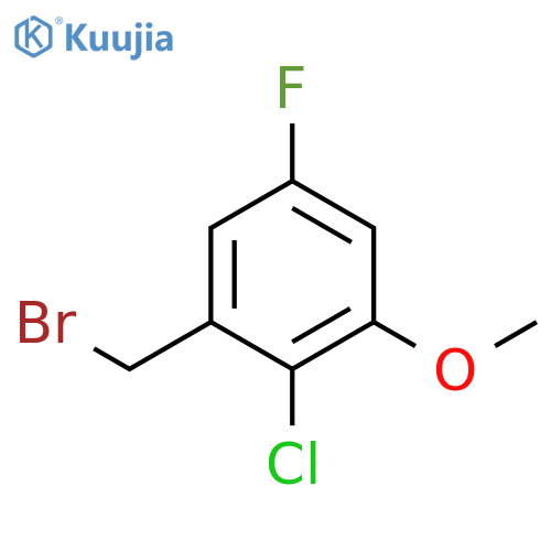 Benzene, 1-(bromomethyl)-2-chloro-5-fluoro-3-methoxy- structure