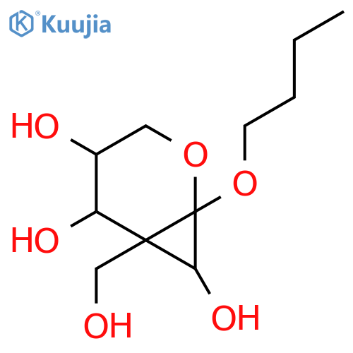 1-butoxy-6-(hydroxymethyl)-2-oxabicyclo[4.1.0]heptane-4,5,7-triol structure