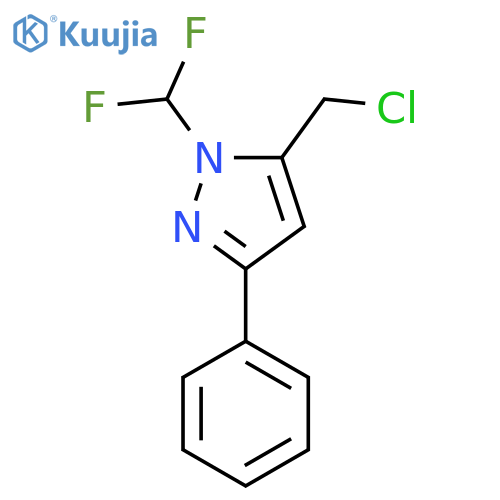 5-(chloromethyl)-1-(difluoromethyl)-3-phenyl-1H-pyrazole structure