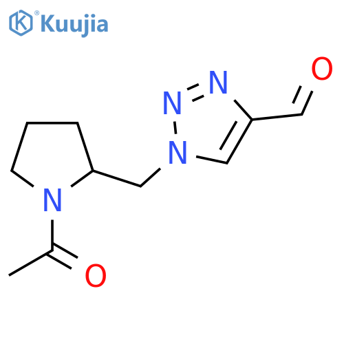 1-((1-Acetylpyrrolidin-2-yl)methyl)-1H-1,2,3-triazole-4-carbaldehyde structure
