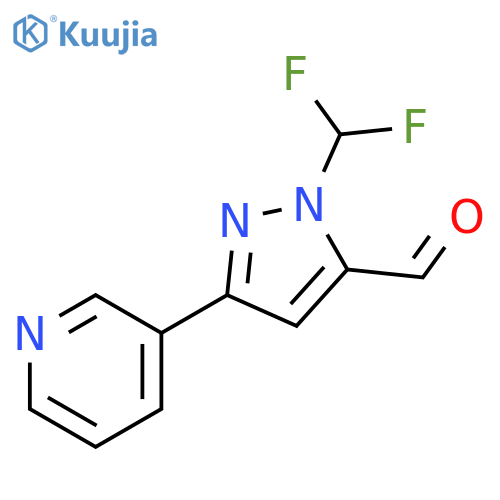 1-(difluoromethyl)-3-(pyridin-3-yl)-1H-pyrazole-5-carbaldehyde structure