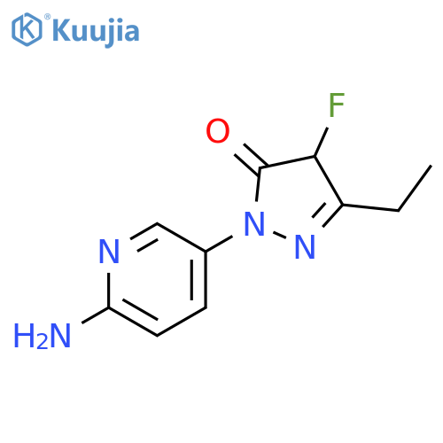 3H-Pyrazol-3-one, 2-(6-amino-3-pyridinyl)-5-ethyl-4-fluoro-2,4-dihydro- structure