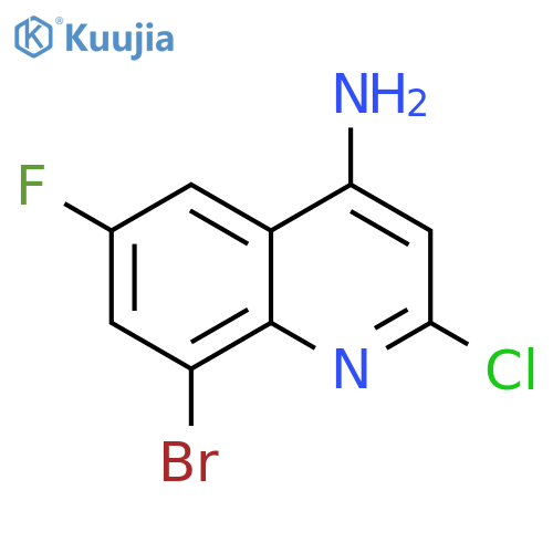 8-bromo-2-chloro-6-fluoroquinolin-4-amine structure