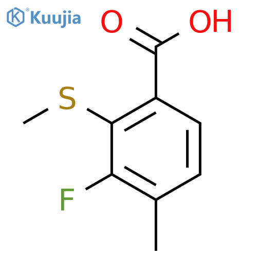 3-Fluoro-4-methyl-2-(methylsulfanyl)benzoic acid structure