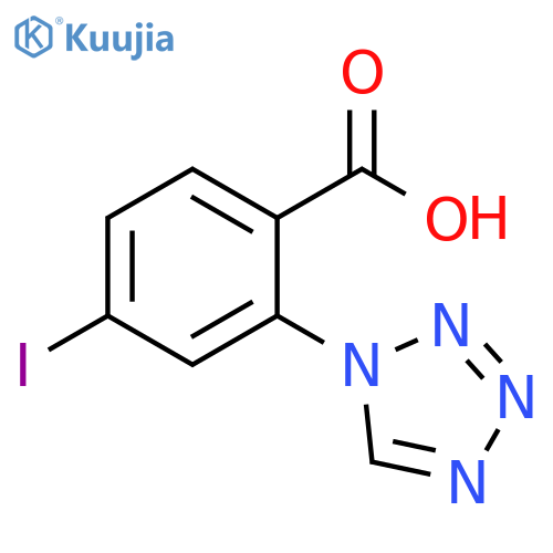 4-iodo-2-(1H-1,2,3,4-tetrazol-1-yl)benzoic acid structure