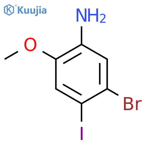 5-Bromo-4-iodo-2-methoxyaniline structure