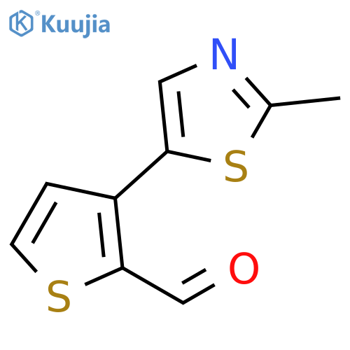 2-Thiophenecarboxaldehyde, 3-(2-methyl-5-thiazolyl)- structure