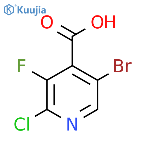 5-Bromo-2-chloro-3-fluoroisonicotinic acid structure