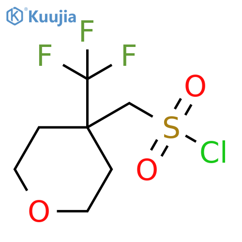 2H-Pyran-4-methanesulfonyl chloride, tetrahydro-4-(trifluoromethyl)- structure