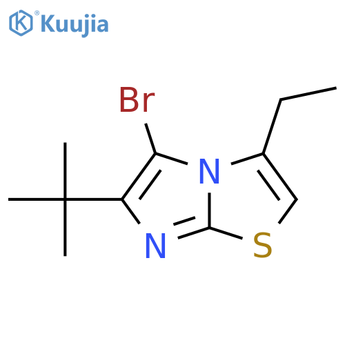 5-bromo-6-tert-butyl-3-ethylimidazo2,1-b1,3thiazole structure
