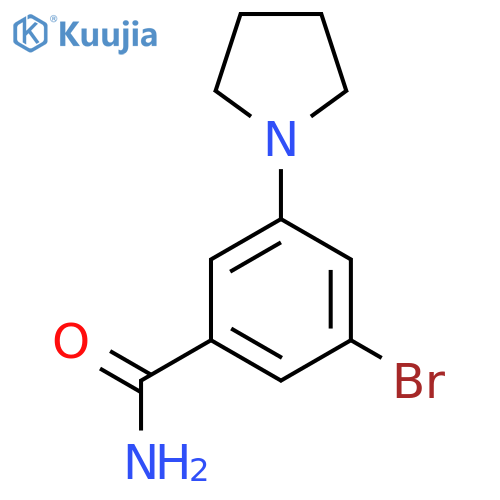 3-Bromo-5-(pyrrolidin-1-yl)benzamide structure