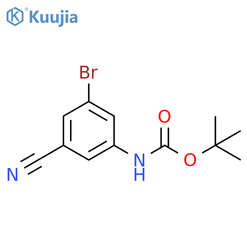 tert-butyl N-(3-bromo-5-cyanophenyl)carbamate structure