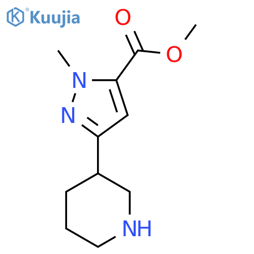 methyl 1-methyl-3-(piperidin-3-yl)-1H-pyrazole-5-carboxylate structure