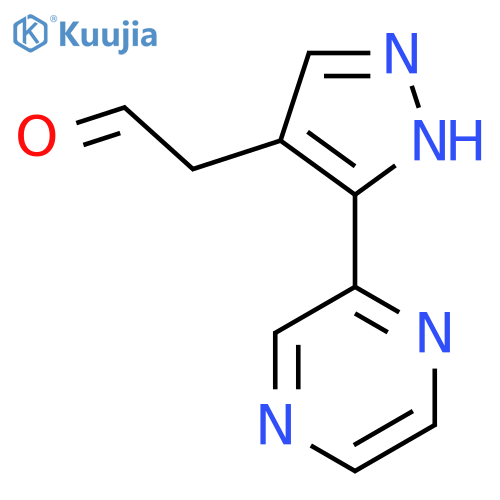 2-(3-(Pyrazin-2-yl)-1H-pyrazol-4-yl)acetaldehyde structure