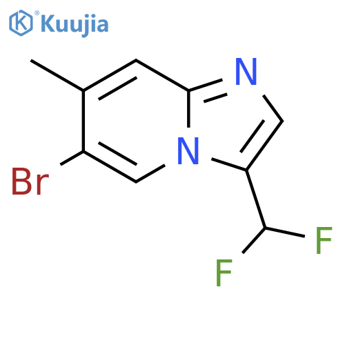 6-Bromo-3-(difluoromethyl)-7-methyl-imidazo[1,2-a]pyridine structure
