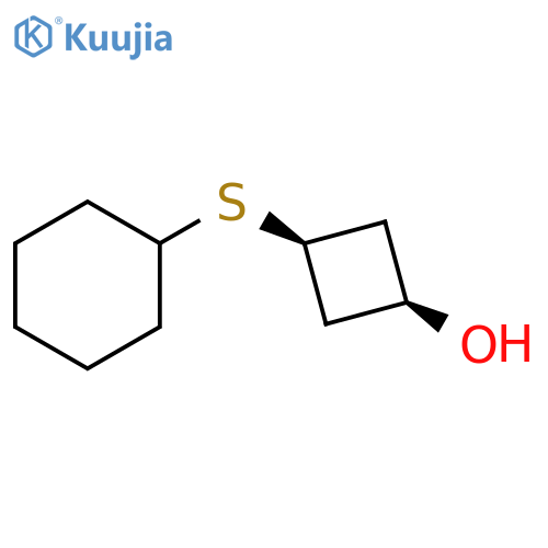 Cyclobutanol, 3-(cyclohexylthio)-, cis- structure