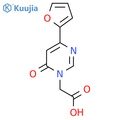 2-(4-(furan-2-yl)-6-oxopyrimidin-1(6H)-yl)acetic acid structure
