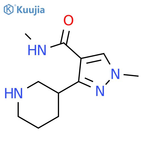 N,1-dimethyl-3-(piperidin-3-yl)-1H-pyrazole-4-carboxamide structure