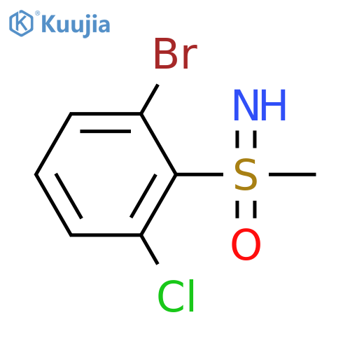 (2-bromo-6-chlorophenyl)(imino)methyl-lambda6-sulfanone structure