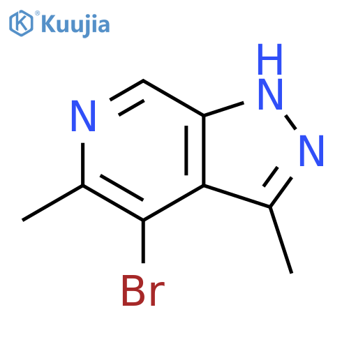 4-bromo-3,5-dimethyl-1H-pyrazolo3,4-cpyridine structure