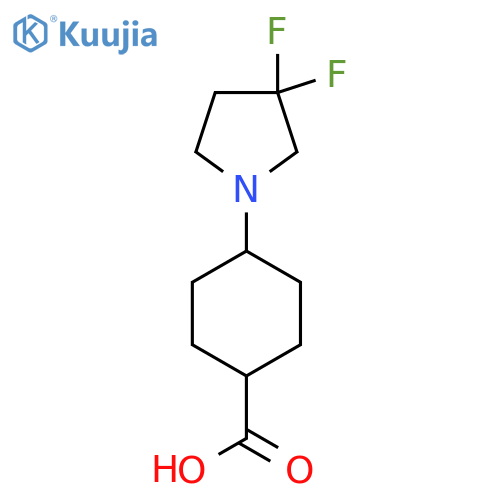 4-(3,3-Difluoropyrrolidin-1-yl)cyclohexane-1-carboxylic acid structure