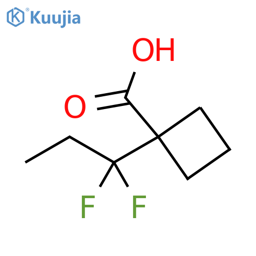 Cyclobutanecarboxylic acid, 1-(1,1-difluoropropyl)- structure