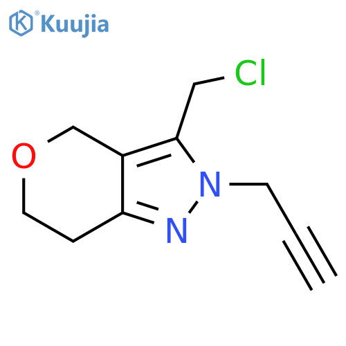 3-(Chloromethyl)-2-(prop-2-yn-1-yl)-2,4,6,7-tetrahydropyrano[4,3-c]pyrazole structure