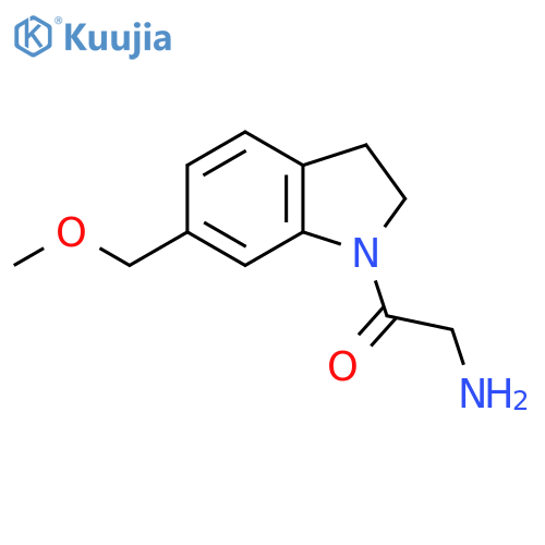 2-Amino-1-(6-(methoxymethyl)indolin-1-yl)ethan-1-one structure
