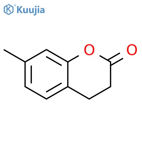 7-methyl-3,4-dihydrochromen-2-one structure