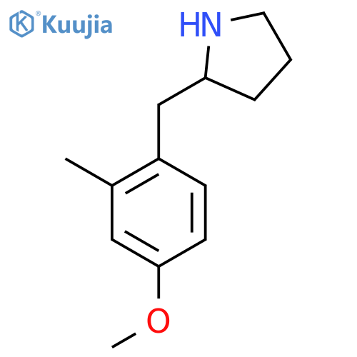 2-(4-methoxy-2-methylphenyl)methylpyrrolidine structure