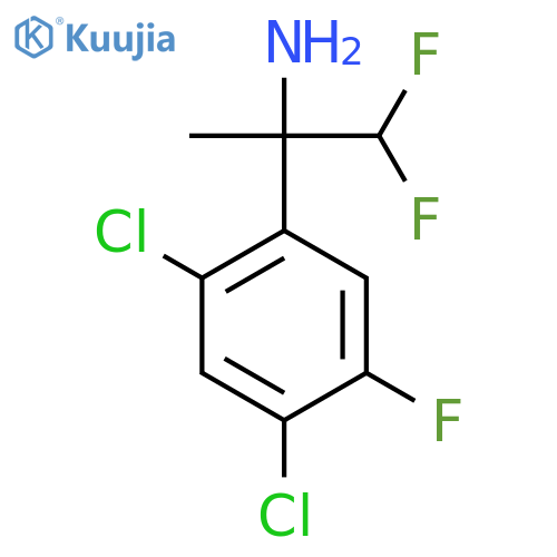 2-(2,4-dichloro-5-fluorophenyl)-1,1-difluoropropan-2-amine structure