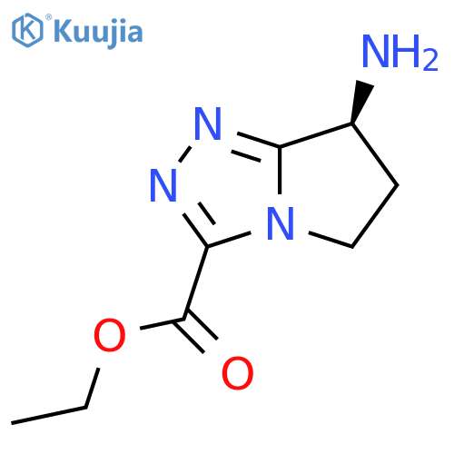 ethyl (7S)-7-amino-5H,6H,7H-pyrrolo2,1-c1,2,4triazole-3-carboxylate structure