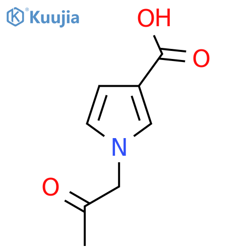 1-(2-Oxopropyl)-1H-pyrrole-3-carboxylic acid structure