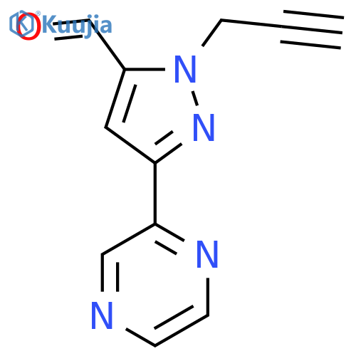 1-(Prop-2-yn-1-yl)-3-(pyrazin-2-yl)-1H-pyrazole-5-carbaldehyde structure