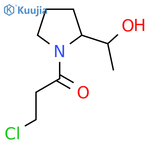 3-Chloro-1-(2-(1-hydroxyethyl)pyrrolidin-1-yl)propan-1-one structure