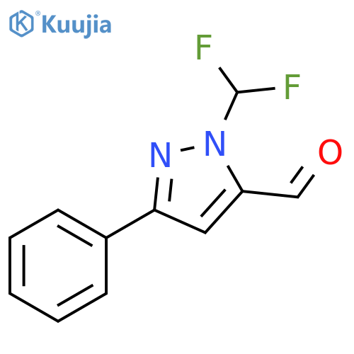 1-(difluoromethyl)-3-phenyl-1H-pyrazole-5-carbaldehyde structure