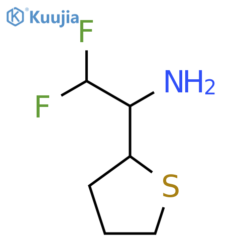 2,2-difluoro-1-(thiolan-2-yl)ethan-1-amine structure