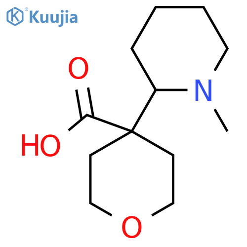 4-(1-methylpiperidin-2-yl)oxane-4-carboxylic acid structure