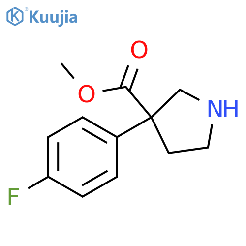 3-Pyrrolidinecarboxylic acid, 3-(4-fluorophenyl)-, methyl ester structure