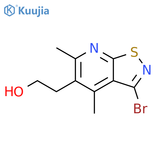 2-{3-bromo-4,6-dimethyl-1,2thiazolo5,4-bpyridin-5-yl}ethan-1-ol structure
