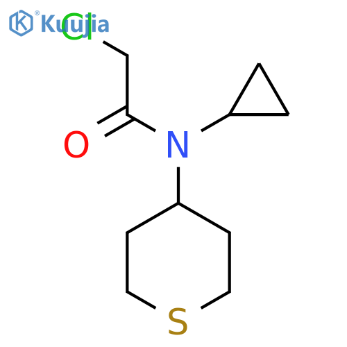 2-chloro-N-cyclopropyl-N-(tetrahydro-2H-thiopyran-4-yl)acetamide structure
