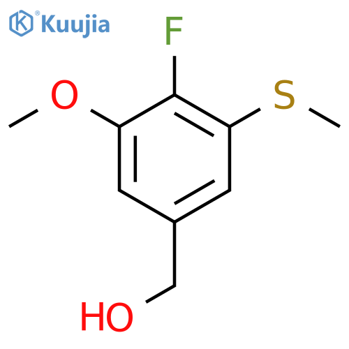 (4-Fluoro-3-methoxy-5-(methylthio)phenyl)methanol structure