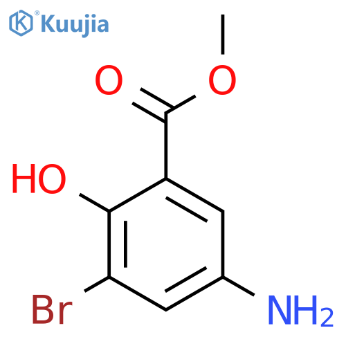 Methyl 5-amino-3-bromo-2-hydroxybenzoate structure