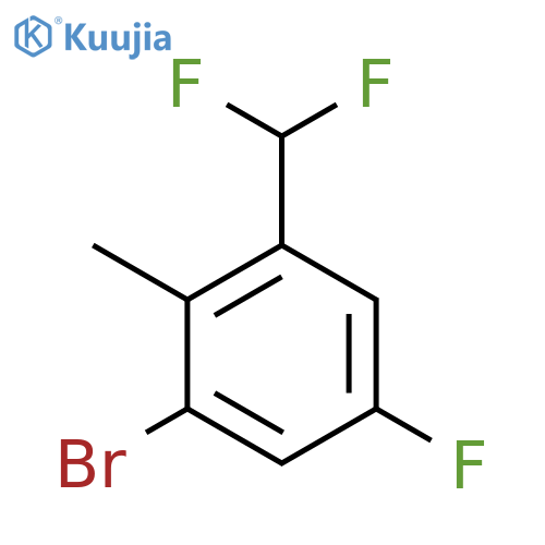 1-Bromo-3-(difluoromethyl)-5-fluoro-2-methylbenzene structure