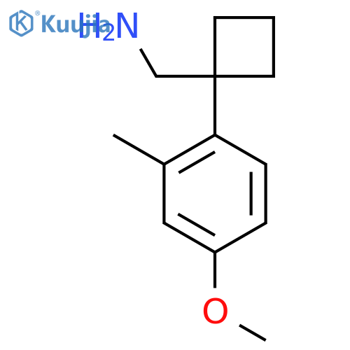 1-(4-methoxy-2-methylphenyl)cyclobutylmethanamine structure