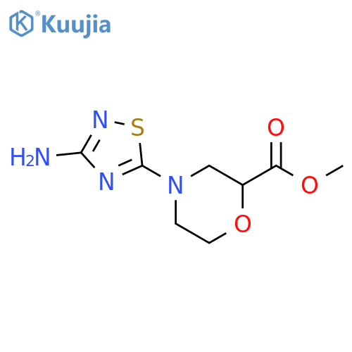 methyl 4-(3-amino-1,2,4-thiadiazol-5-yl)morpholine-2-carboxylate structure