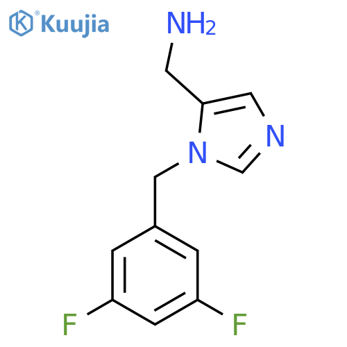 (1-(3,5-difluorobenzyl)-1H-imidazol-5-yl)methanamine structure