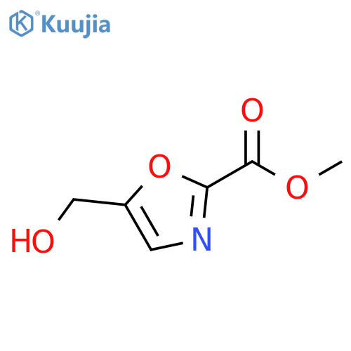2-Oxazolecarboxylic acid, 5-(hydroxymethyl)-, methyl ester structure